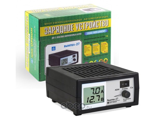 УСТРОЙСТВО ЗАРЯДНОЕ ВЫМПЕЛ 12V 0-18A ВЫМПЕЛ-30 (АВТОМАТ., СТРЕЛОЧНЫЙ АДАПТЕР, 3 РЕЖИМА)           