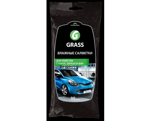 САЛФЕТКИ ВЛАЖНЫЕ ДЛЯ СТЕКОЛ GRASS (30 ШТ.)                                                        