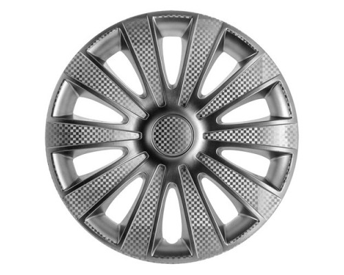 КОЛПАКИ КОЛЕСНЫЕ ДЕКОРАТИВНЫЕ R14 СЕРЕБРО STAR КАРАТ (4 ШТ.)                                      