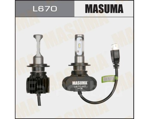 ЛАМПЫ СВЕТОДИОДНЫЕ H7 6000K 4000LM LED MASUMA 2ШТ.                                                  