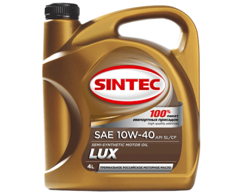 МАСЛО МОТОРНОЕ SINTEC LUXE 5000 SL/CF 10W/40 АКЦИЯ 5Л.=4Л.(П/СИНТ. 4 Л) 600300                    