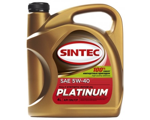 МАСЛО МОТОРНОЕ SINTEC ПЛАТИНУМ 7000 5W40 SN/CF (4 Л) СИНТ.                                        