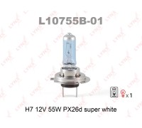 ЛАМПА ГАЛОГЕННАЯ H7 12V 55W LYNXAUTO (SUPER WHITE)                                                