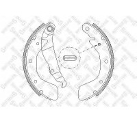 КОЛОДКИ БАРАБАННЫЕ 409100SX DAEWOO NEXIA LANOS ESPERO LACETTI                                       