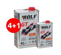 МАСЛО ROLF GT SN/CF 5W40 (СИНТ, 4Л+ 1Л) АКЦИЯ                                                       