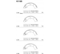 КОЛОДКИ БАРАБАННЫЕ K1185 MAZDA . NISSAN                                                             