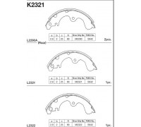 КОЛОДКИ БАРАБАННЫЕ K2321 TOYOTA                                                                     