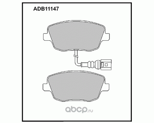 КОЛОДКИ ТОРМОЗНЫЕ ADB11147 ПЕРЕД. SKODA FABIA 06- Fr                                                