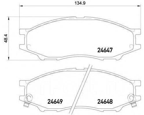 КОЛОДКИ ТОРМОЗНЫЕ 2464701 ПЕРЕД. NISSAN SUNNY. BLUEBIRD                                             