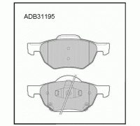 КОЛОДКИ ТОРМОЗНЫЕ ADB31195 HONDA ACCORD                                                             
