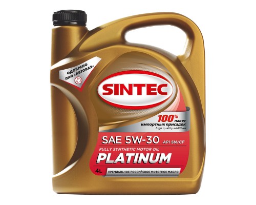 МАСЛО МОТОРНОЕ SINTEC ПЛАТИНУМ 7000 5W30 SN/CF (4 Л) СИНТ.                                        