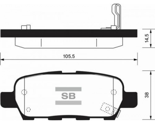 КОЛОДКИ ТОРМОЗНЫЕ SP1184 ЗАДН. NISSAN X-TRAIL T-30. PRIMERA P-12, QASHQAI                           