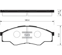 КОЛОДКИ ТОРМОЗНЫЕ SP1460 ПЕРЕД. NISSAN PATHFINDER 05- R51M / NAVARA D40 05-                         