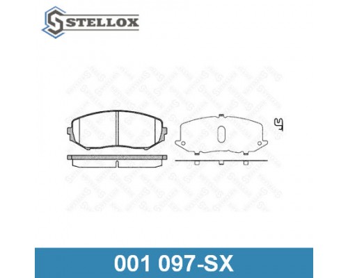 КОЛОДКИ ТОРМОЗНЫЕ 001097SX ПЕРЕД. SUZUKI GRAND VITARA 05-                                           