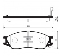 КОЛОДКИ ТОРМОЗНЫЕ (ПЕРЕД.) NISSAN ALMERA CLASSIC, SUNNY, BLUEBIRD SP1156                            