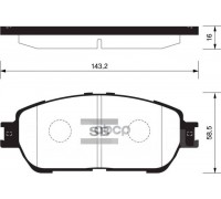 КОЛОДКИ ТОРМОЗНЫЕ SP1372 TOYOTA ESTIMA, PREVIA 00 -06                                               