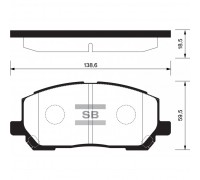 КОЛОДКИ ТОРМОЗНЫЕ (ПЕРЕД.) TOYOTA HIGHLANDER SP1384                                                 