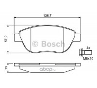 КОЛОДКИ ТОРМОЗНЫЕ 0986494038 FIAT DOBLO PANORAMA RUS. CITROEN C4.                                   