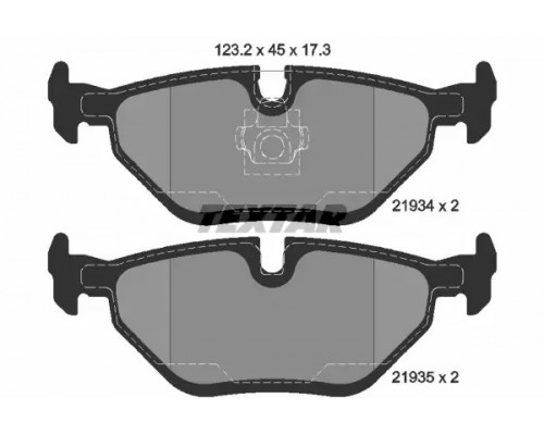 КОЛОДКИ ТОРМОЗНЫЕ 2193402 BMW 3 (E36),3 (E46),Z4 (E85), ROVER75 99- Rr                              