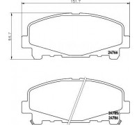 КОЛОДКИ ТОРМОЗНЫЕ 2476601 ПЕРЕД. HONDA  ACCORD 08-                                                  
