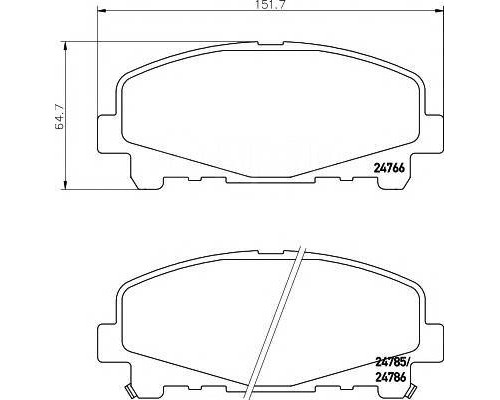КОЛОДКИ ТОРМОЗНЫЕ 2476601 ПЕРЕД. HONDA  ACCORD 08-                                                  
