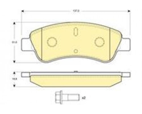 КОЛОДКИ ТОРМОЗНЫЕ 6114644 CITROEN C4  PEUGEOT 207,206,307 Т.БОШ                                     
