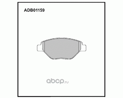 КОЛОДКИ ТОРМОЗНЫЕ ADB01159 RENAULT MEGANE II 1.4 02- FR                                             
