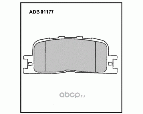 КОЛОДКИ ТОРМОЗНЫЕ ADB01177 VORTEX ESTINA (FORA) -10. T CAMRY 2.4/3.0 V30 01->, R                    