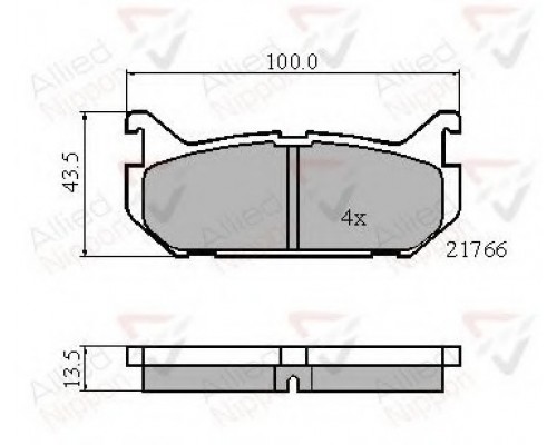 КОЛОДКИ ТОРМОЗНЫЕ ADB0327 MAZDA                                                                     