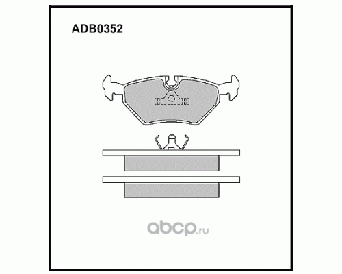 КОЛОДКИ ТОРМОЗНЫЕ ADB0352 BMW E30,E32,E34,E36,Z3 RR                                                 