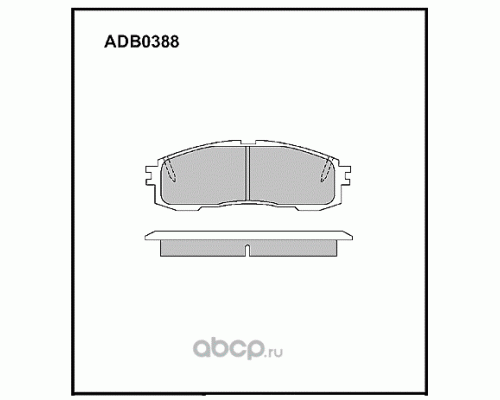 КОЛОДКИ ТОРМОЗНЫЕ ADB0388 TOYOTA MARK II                                                            