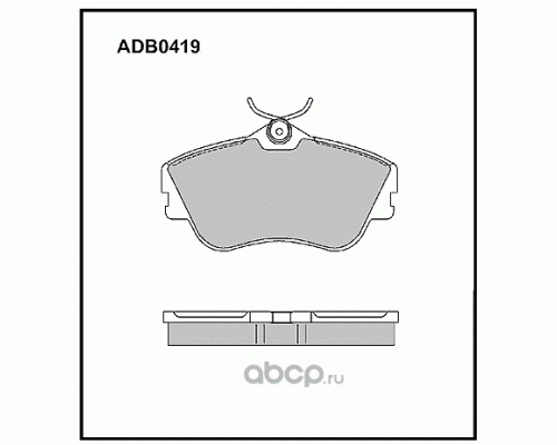 КОЛОДКИ ТОРМОЗНЫЕ ADB0419 MITSUBISHI LANCER/COLT92-99                                               