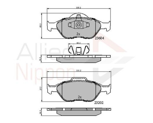 КОЛОДКИ ТОРМОЗНЫЕ ADB0891 FORD FUSION 02-,FIESTA 95-01-                                             