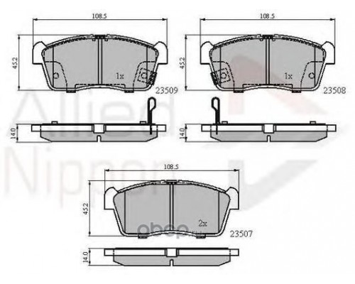 КОЛОДКИ ТОРМОЗНЫЕ ADB31113 SUZUKI SWIFT                                                             