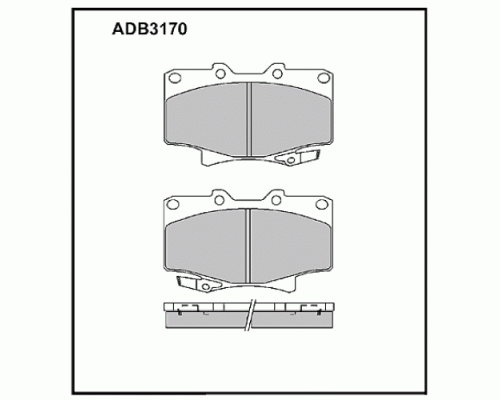 КОЛОДКИ ТОРМОЗНЫЕ ADB3170 TOYOTA LC80 90-98 (ПЕРЕД.)                                                
