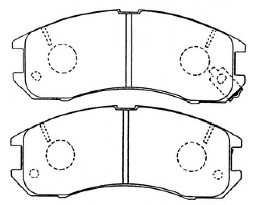 КОЛОДКИ ТОРМОЗНЫЕ ADB3255 MAZDA 626 86-97                                                           