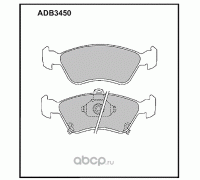 КОЛОДКИ ТОРМОЗНЫЕ ADB3450 TOYOTA AVENSIS 1.6/1.8/2.0 #T220/221 97-03                                