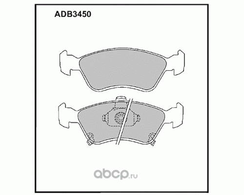 КОЛОДКИ ТОРМОЗНЫЕ ADB3450 TOYOTA AVENSIS 1.6/1.8/2.0 #T220/221 97-03                                