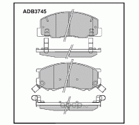 КОЛОДКИ ТОРМОЗНЫЕ ADB3745 ESTIMA/LUMINA/LUCIDA/PREVIA                                               