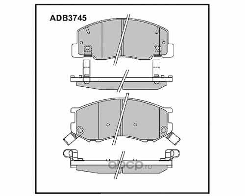 КОЛОДКИ ТОРМОЗНЫЕ ADB3745 ESTIMA/LUMINA/LUCIDA/PREVIA                                               