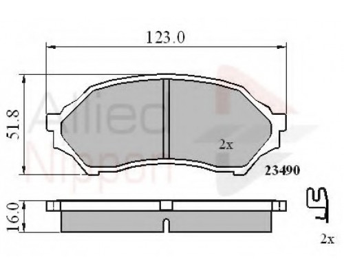 КОЛОДКИ ТОРМОЗНЫЕ ADB3817 MAZDA 323/FAMILIA/LASER BJ 98-                                            