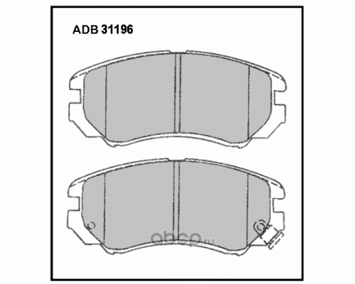 КОЛОДКИ ТОРМОЗНЫЕ ADB3879 HYUNDAI SONATA. SANTA FE. TUCSON (04-)                                    