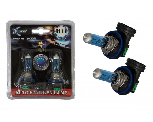 ЛАМПА ГАЛОГЕННАЯ H11 12V 55W XENITE (SUPER WHITE+30%) (2 ШТ.)                                     