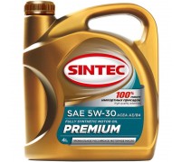 МАСЛО МОТОРНОЕ SINTEC ПРЕМИУМ 9000 5W/30 A3/B4 (СИНТ. 4 Л)                                        