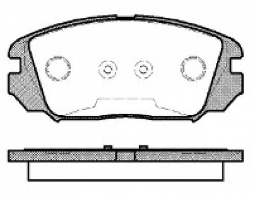 КОЛОДКИ ТОРМОЗНЫЕ D11183  HYUNDAI  GRANDEUR, SONATA NF 04- d16                                      