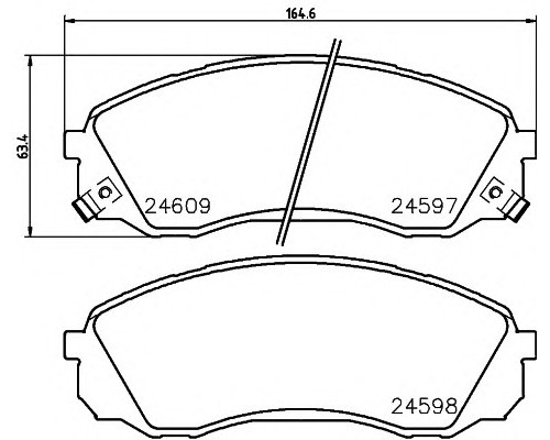 КОЛОДКИ ТОРМОЗНЫЕ D11236M HYUNDAI                                                                   