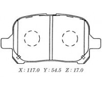 КОЛОДКИ ТОРМОЗНЫЕ D2166 ПЕРЕД. TOYOTA CAMRY                                                         