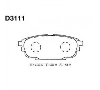 КОЛОДКИ ТОРМОЗНЫЕ D3111 ПЕРЕД. MAZDA                                                                