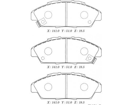 КОЛОДКИ ТОРМОЗНЫЕ D5053M (ПЕРЕД.) HONDA ACCORD1.8/2.0 89-97                                         