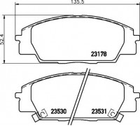 КОЛОДКИ ТОРМОЗНЫЕ D5119M HONDA ACCORD 2.0 90-,CIVIC 1.7 01- Fr                                      